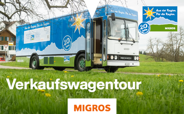 Verkaufswagen auf AdR-Jubiläumstour